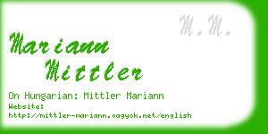 mariann mittler business card